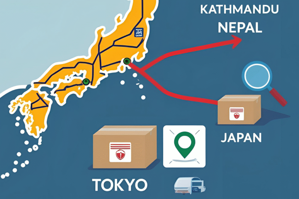 courier tracking from nepal to japan